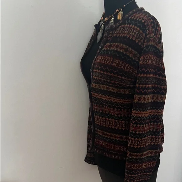 Dress Barn Multicolor Patterned Cardigan - Picture 3 of 5